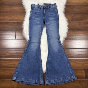Wrangler Women's Size 25 X 34 Retro‎ High Rise Trumpet Flare Denim Jeans